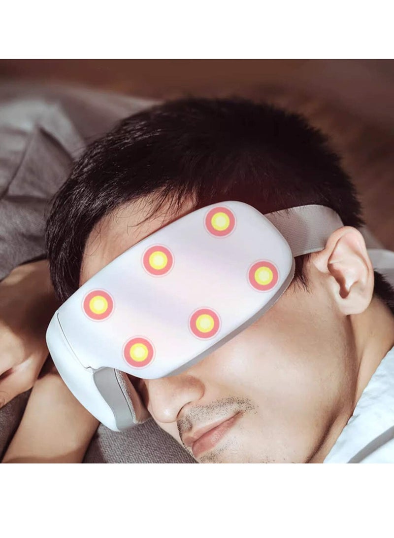Eye Massager Smart Eye Massager Elastic Straps Anti-Fatigue Heating Foldable Eye Mask Massager 5 Modes Rechargeable Eye Care for Dry Eyes Dark Circles Migraines and Eye Strain Gifts for Wife/Man - Image 5