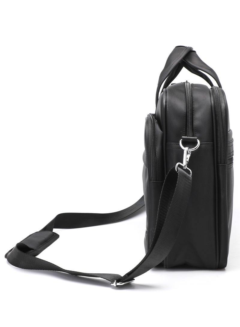 SENATOR Nylon Laptop Carrying Case 17 Inch Lightweight Adjustable Shoulder Straps Business College School Students KH8046 Black  - Image 3
