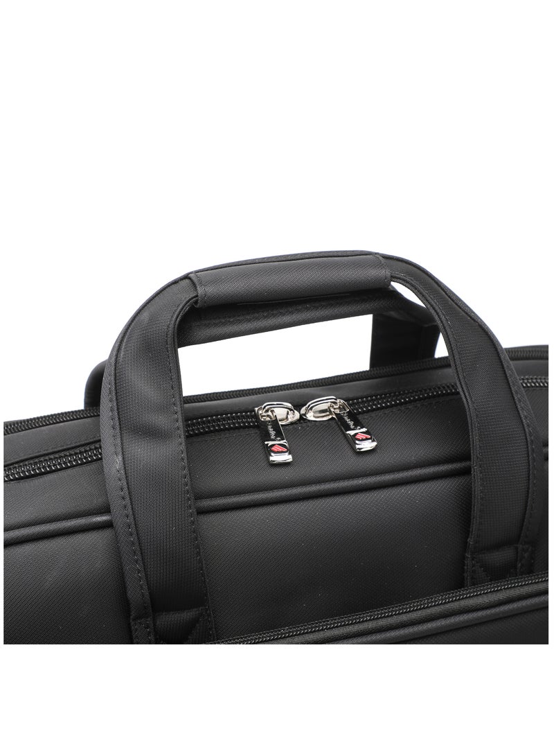 SENATOR Nylon Laptop Carrying Case 17 Inch Lightweight Adjustable Shoulder Straps Business College School Students KH8046 Black  - Image 5