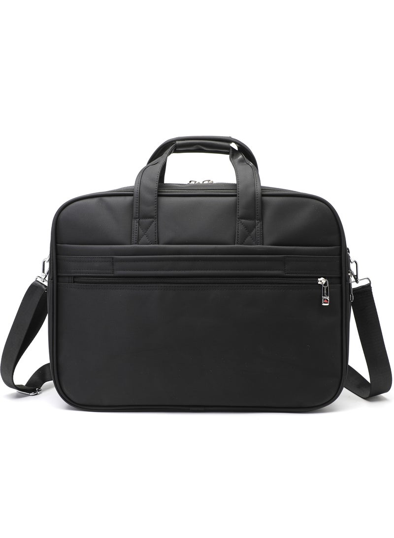 SENATOR Nylon Laptop Carrying Case 17 Inch Lightweight Adjustable Shoulder Straps Business College School Students KH8046 Black  - Image 4