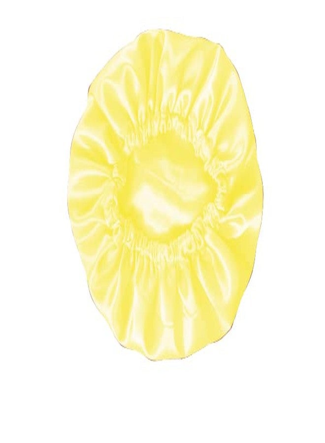 DPK SATIN HAIR CAP FOR SLEEPING,SATIN BONNET FOR WOMEN CURLY HAIR,REVERSABLE SLEEPING CAP,WITH 5 pic SATIN SCRUNCHIES, BANANA YELLOW - Image 4