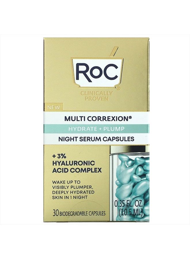 RoC Multi Correxion, Hydrate + Plump, Night Serum Capsules, Fragrance-Free, 30 Biodegradable Capsules, RoC - Image 2