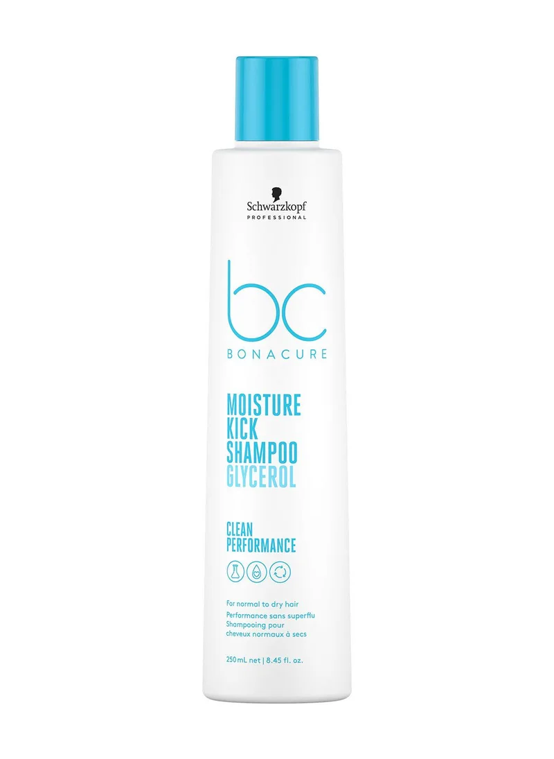 Schwarzkopf Professional Bonacure Moisture Kick Shampoo For Dry Hair - Vegan & Silicone and Sulfate Free - 250ml