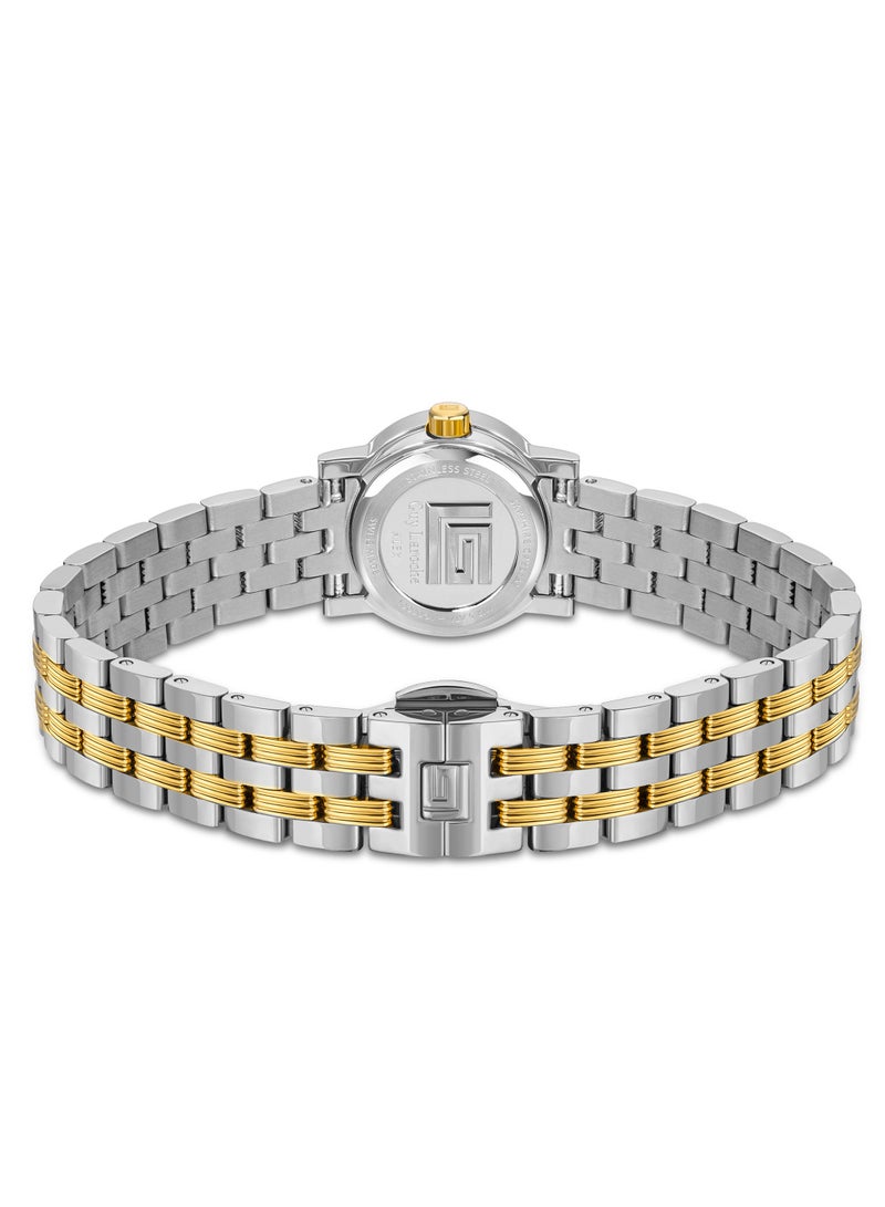 Guy Laroche Alex Watch for Women with Silver and Gold Stainless Steel Bracelet  - Image 3