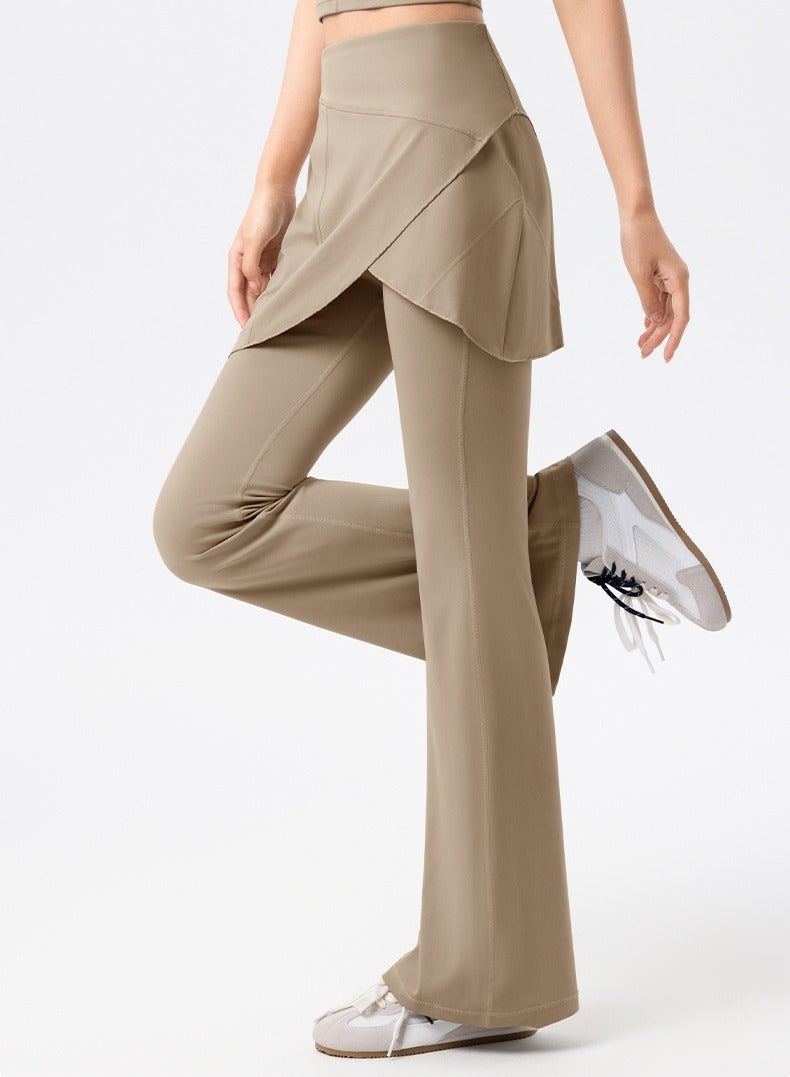 SVL Noor Modest Activewear Flared Leggings with Skirt Overlay - Image 2