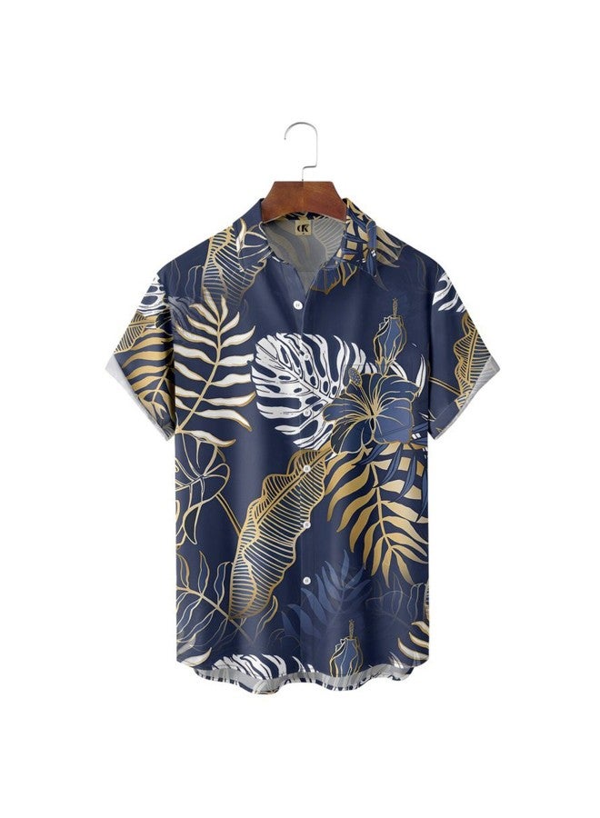 Popular Short-sleeved Shirt, Coconut Tree Large Size Summer Casual Style 3d Digital Print Short-sleeved Shirt