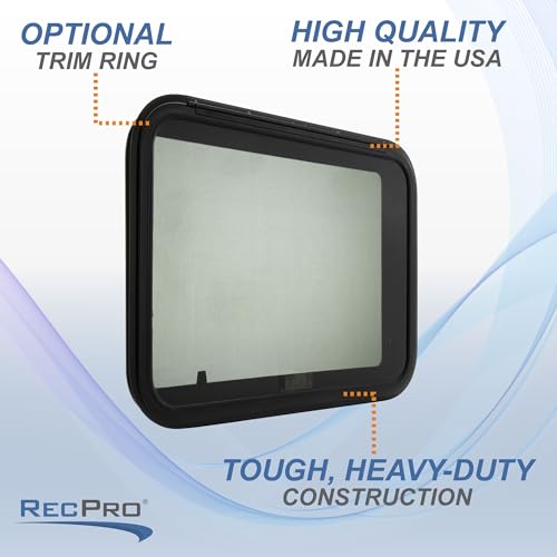 RecPro RV Exit Window 30" W x 22" H Optional Trim | RV Window Replacement (with Trim Ring) | Made in USA - Image 4
