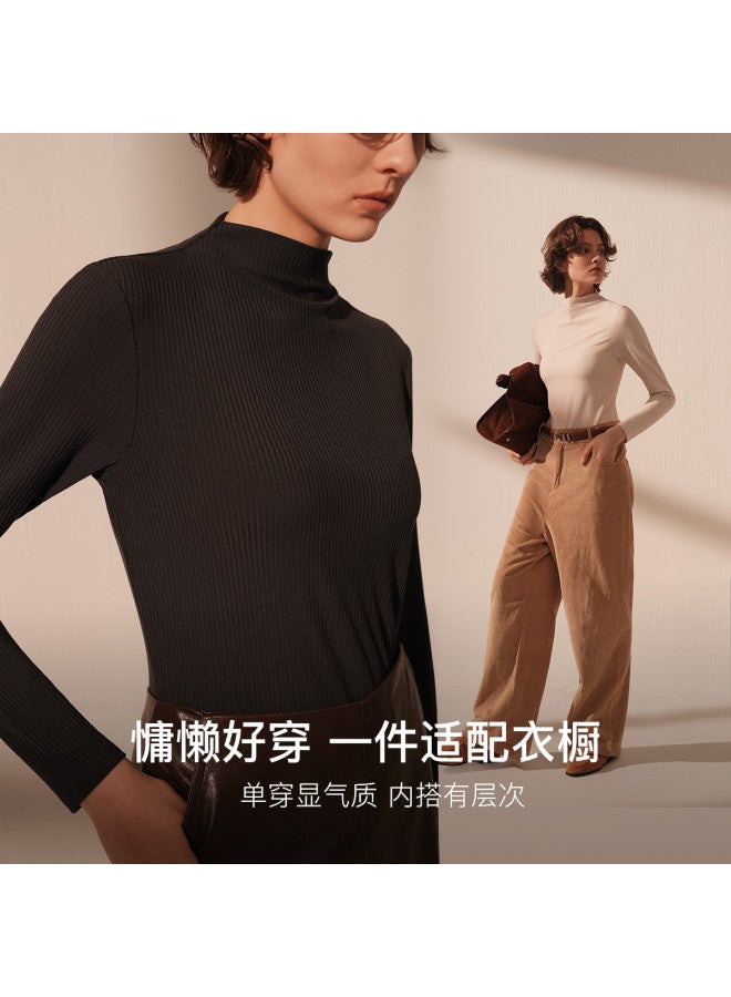 ubras Women'S Autumn Base Layer Shirt With Mock Neck, Can Be Worn Alone Or As An Inner Layer - Image 5