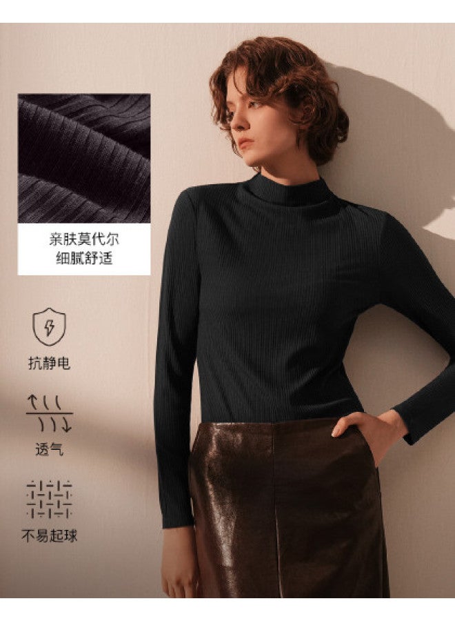 ubras Women'S Autumn Base Layer Shirt With Mock Neck, Can Be Worn Alone Or As An Inner Layer - Image 1