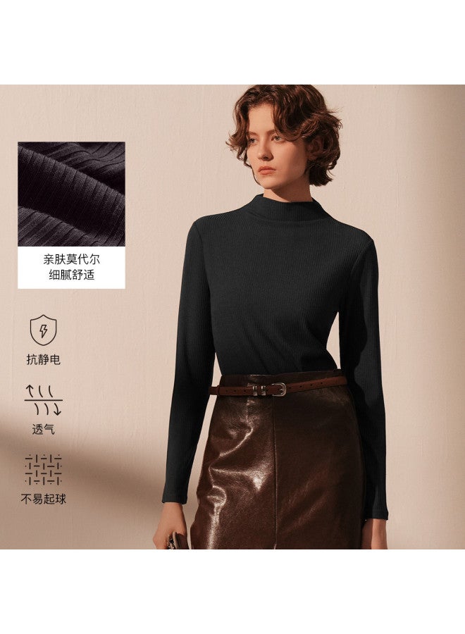 ubras Women'S Autumn Base Layer Shirt With Mock Neck, Can Be Worn Alone Or As An Inner Layer - Image 2