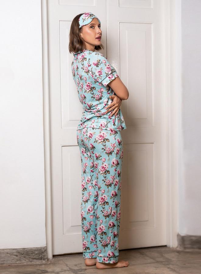 Aadaraya Pyjama Set Button-Down Shirt & Trousers - Image 2