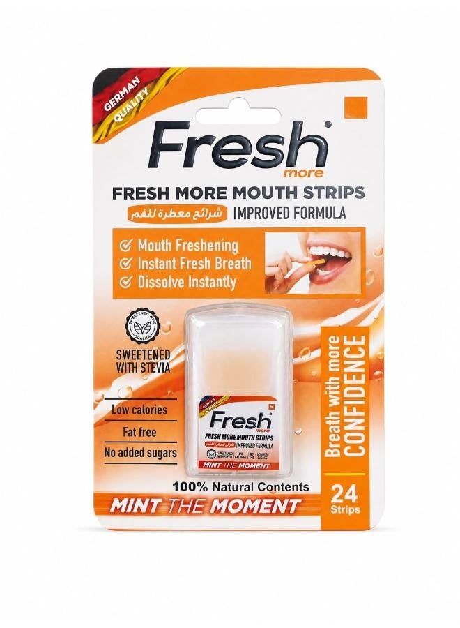 Fresh More Orange Breath Strips For Bad Breath, 24 Strips - Image 1