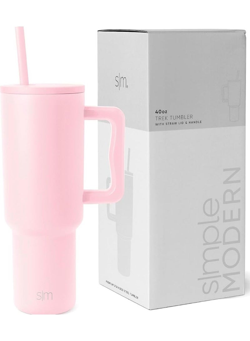 سيمبل مودرن 40 اونصة كوب بمقبض وغطاء بماصة - Image 1