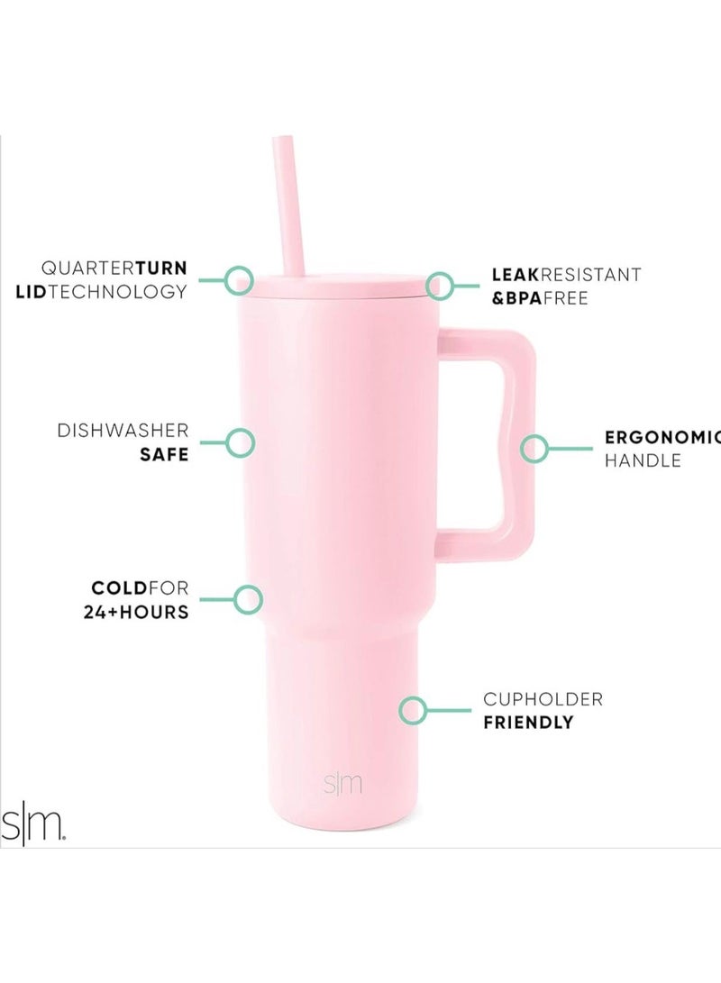 سيمبل مودرن 40 اونصة كوب بمقبض وغطاء بماصة - Image 2