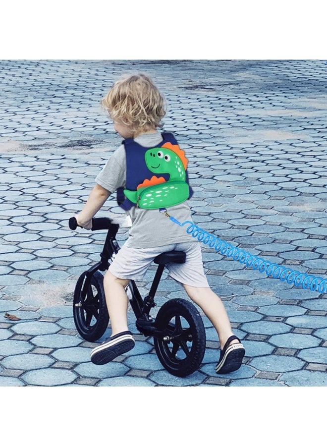 3 in 1 Toddler Harness Leash+Anti Lost Wrist Link,  Cute Dinosaur Child Harness Tether, Kids Walking Wristband Assistant Strap Belt for Parent Boys Outdoor - Image 2