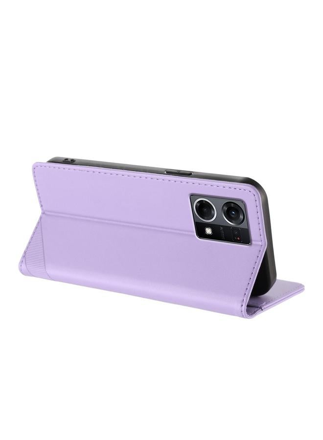 erorex Case For OPPO Reno8 4G Embossed Multi-functional Wallet Retro Leather Phone Case - Image 3