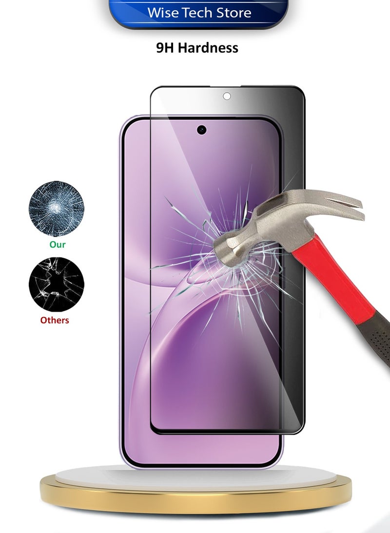 Wtech vivo V70 FE 5G 2026 Premium E2E Series Privacy Full Glue Full Cover Tempered Glass Screen Protector (MSGECP) - Clear/Black - Image 3