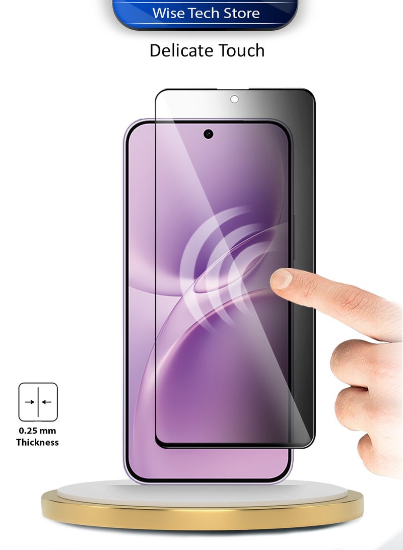 Wtech vivo V70 FE 5G 2026 Premium E2E Series Privacy Full Glue Full Cover Tempered Glass Screen Protector (MSGECP) - Clear/Black - Image 4