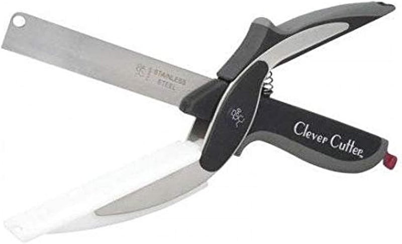 2 in 1 Stainless Steel Vegetable Kitchen Knife & Cutting Board Scissors