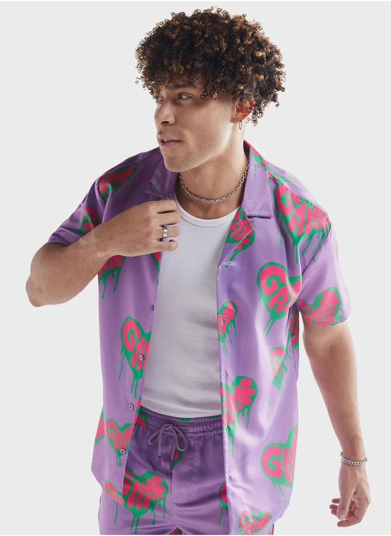 Splash FAV Slogan Regular Fit Shirt