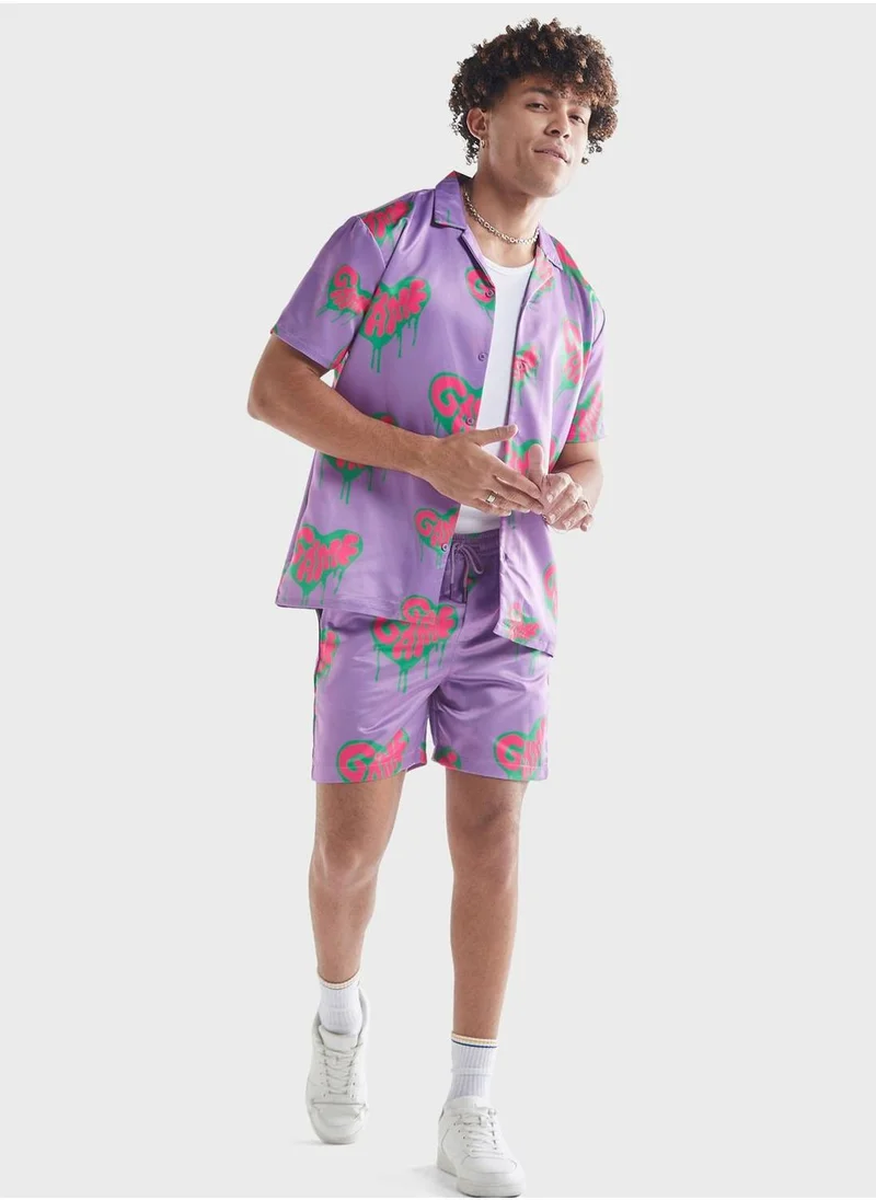 Splash FAV Slogan Regular Fit Shirt