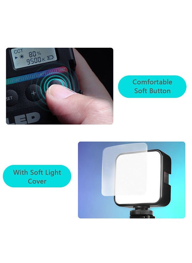 YONGNUO YN60RGB LED Mini Pocket Video Light Portable RGB Photography Light with Bi-Color Temperature 2500K-9500K CRI≥95 TLCI≥97 Cold Shoe Mount  - Image 5