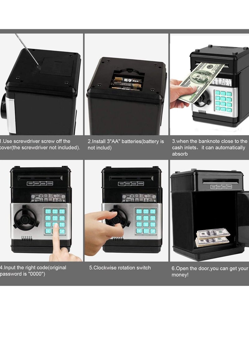 Prime بنك إلكتروني، ماكينة صراف آلي صغيرة، صندوق نقود لحفظ العملات للأطفال، صندوق آمن كرتوني، هدايا مثالية للأولاد والبنات - Image 5