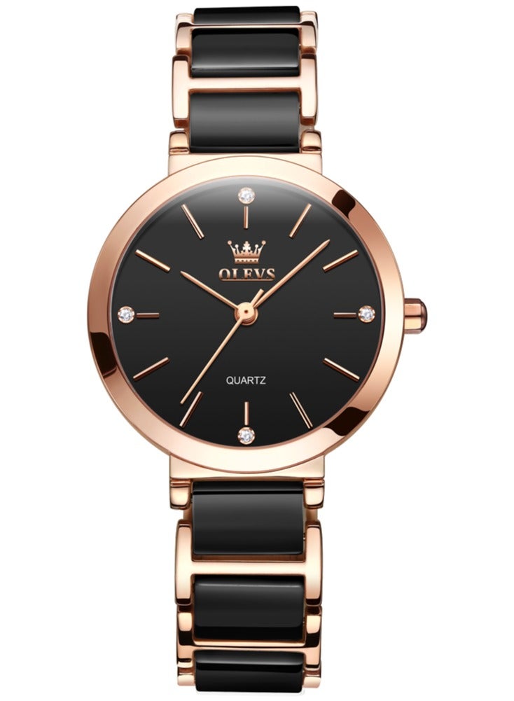 ساعة OLEVS النسائية المصنوعة من السيراميك والكوارتز رقم 5877 - view 2