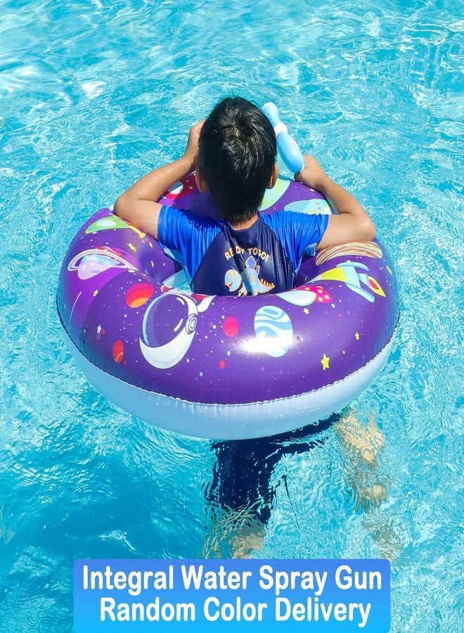 FindUWill 3 Pack Pool Floats with 3 Water Guns Kids, Inflatable Pool Swim Tubes with Beach Ball, Pool Floaties Toys Inner Tube with Squirt Guns for Kids Ages 8-12, Beach Swimming Party Toys for Adults - Image 5