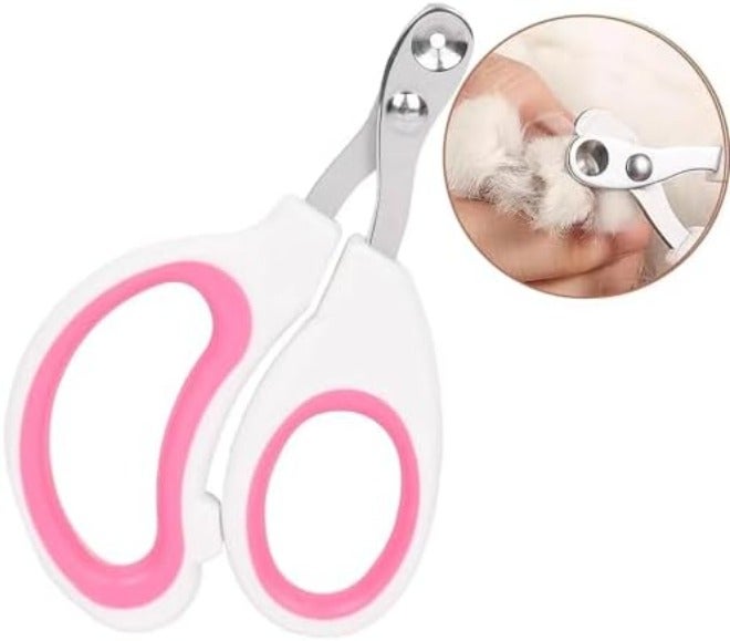 Vesslam Cat Nail Clippers with Circular Cut Hole -Avoid Over Cutting Pet Nail Clippers -Sharp Angled Blade Professional paw Trimmer Set for Novice pet Families (Pink) - Image 1