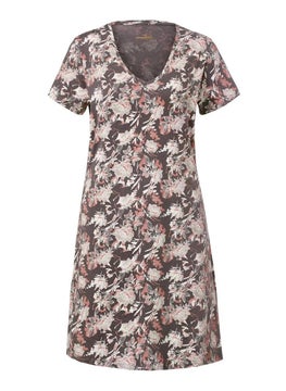 Tchibo Women Floral Print Night Gown, Taupe Combo  - Image 5