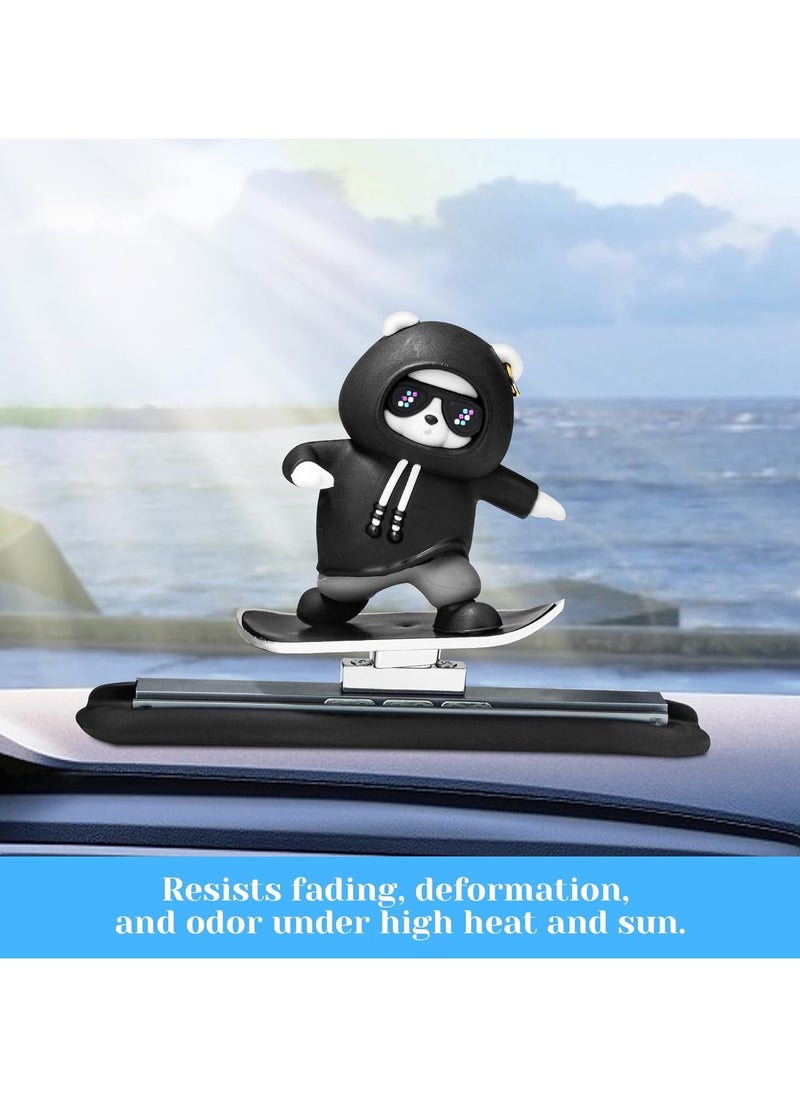 Cutie Cute Car Skateboard Sliding Teddy Ornaments Funny Sliding Bear Cute Car Deshboard Decorations Interior Decoration Accessories  - Image 4