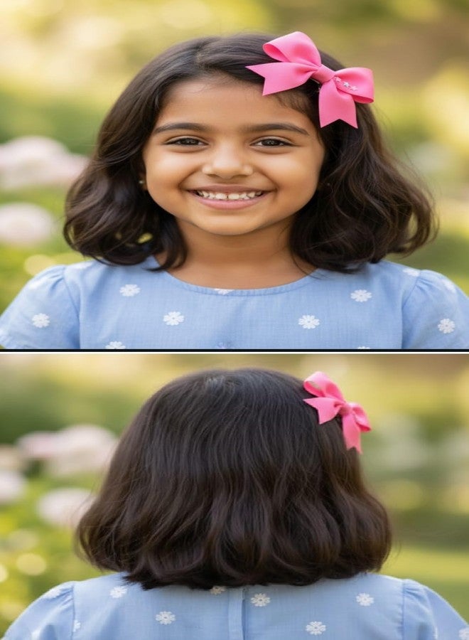 Tintoo 12‑Pack Kids Bow Hair Clips with Alligator Clip | Cute Polka‑Dot & Floral Ribbon Bows for Toddlers & Girls | Secure No‑Slip Grip (12pcs) - Image 3