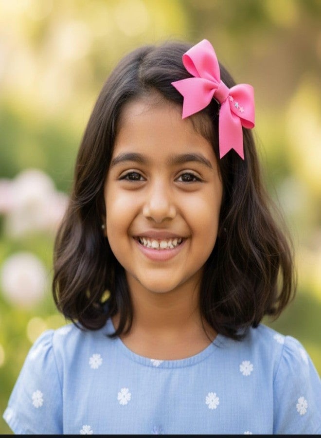Tintoo 12‑Pack Kids Bow Hair Clips with Alligator Clip | Cute Polka‑Dot & Floral Ribbon Bows for Toddlers & Girls | Secure No‑Slip Grip (12pcs) - Image 4