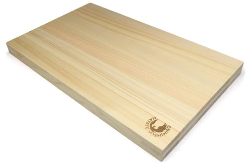 Yoshihiro Hinoki Cypress Anti-Twist Core Cutting Board, Japanese Hinoki Wood, Knife Friendly, Professional Grade (X-Large) - Image 1