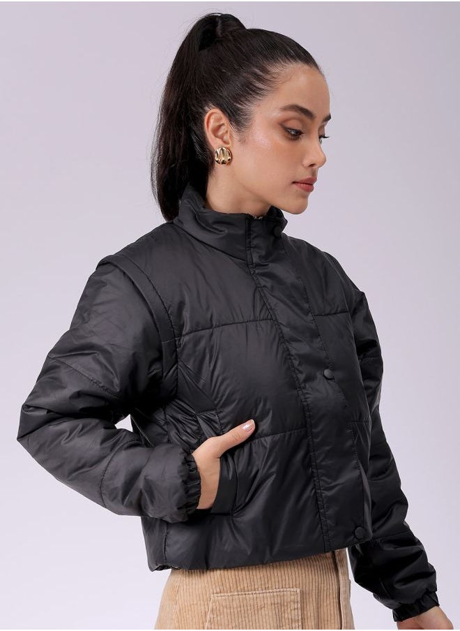 Freehand - Women Regular Fit Solid Puffer Jacket - Image 1