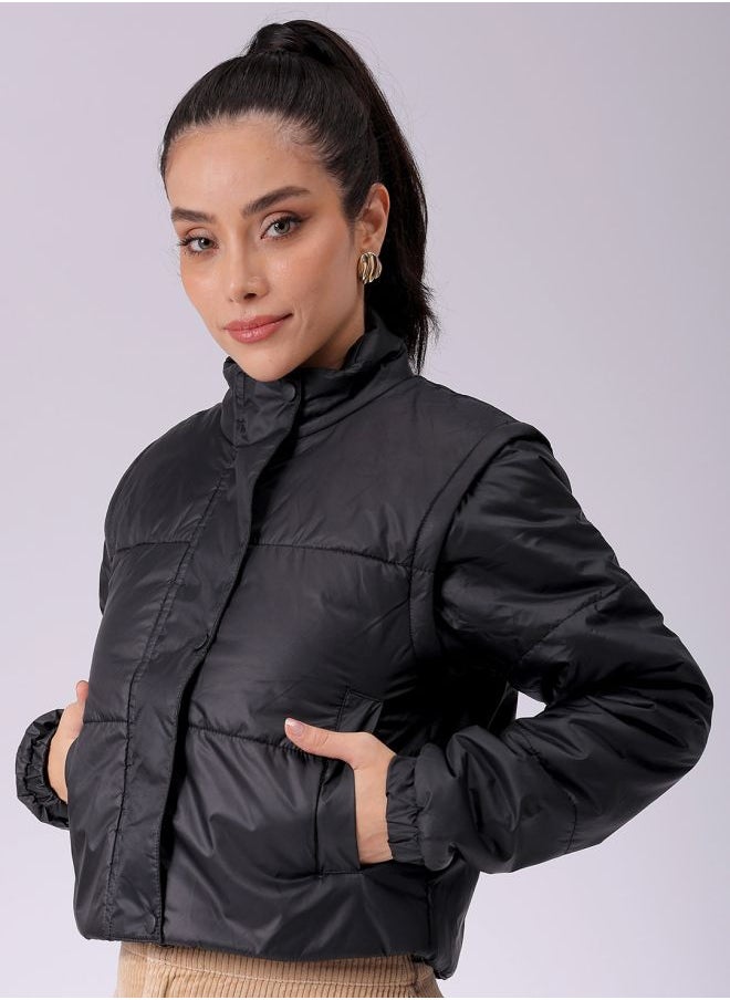 Freehand - Women Regular Fit Solid Puffer Jacket - Image 1