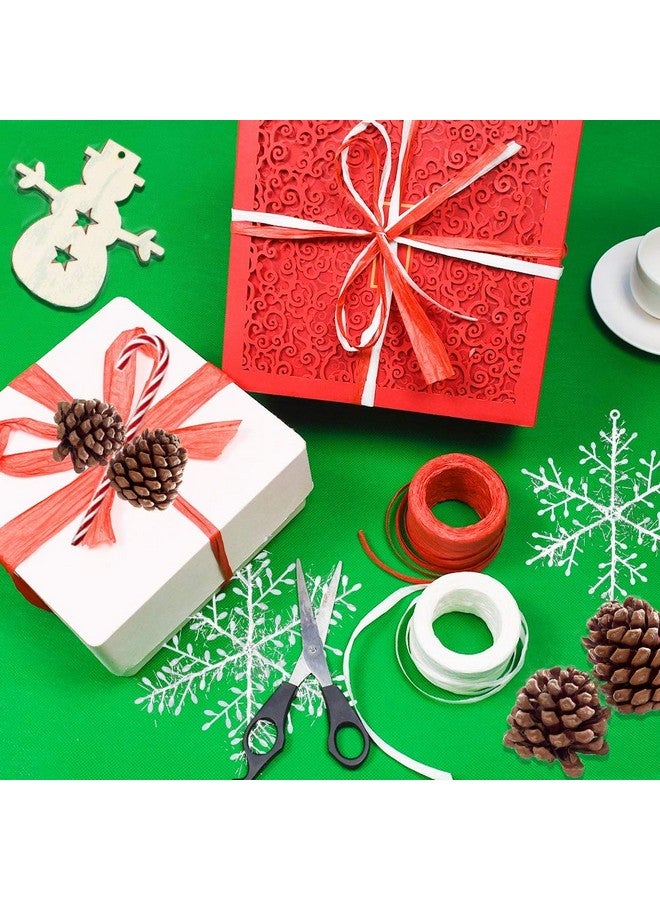 Jolbndcv Raffia Ribbon Gift Wrapping 4 Rolls Raffia Ribbon String Kraft Packing Paper Twine For Gifts Packing Decoration(Total 656 Feet) - Image 4