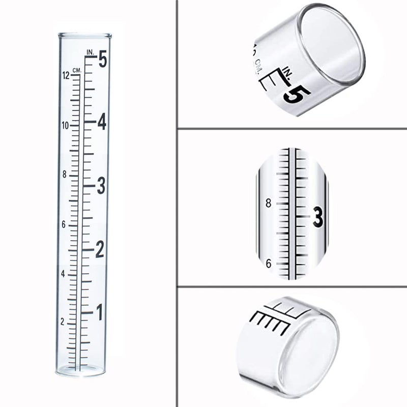 YZDTECH 4 PCS Rain Gauge Glass Replacement Tube, Glass Rain Gauges Replacement Tubes Best Rated for Yard Garden Outdoor Lawn, 5 inch with Tube Brush - Image 4