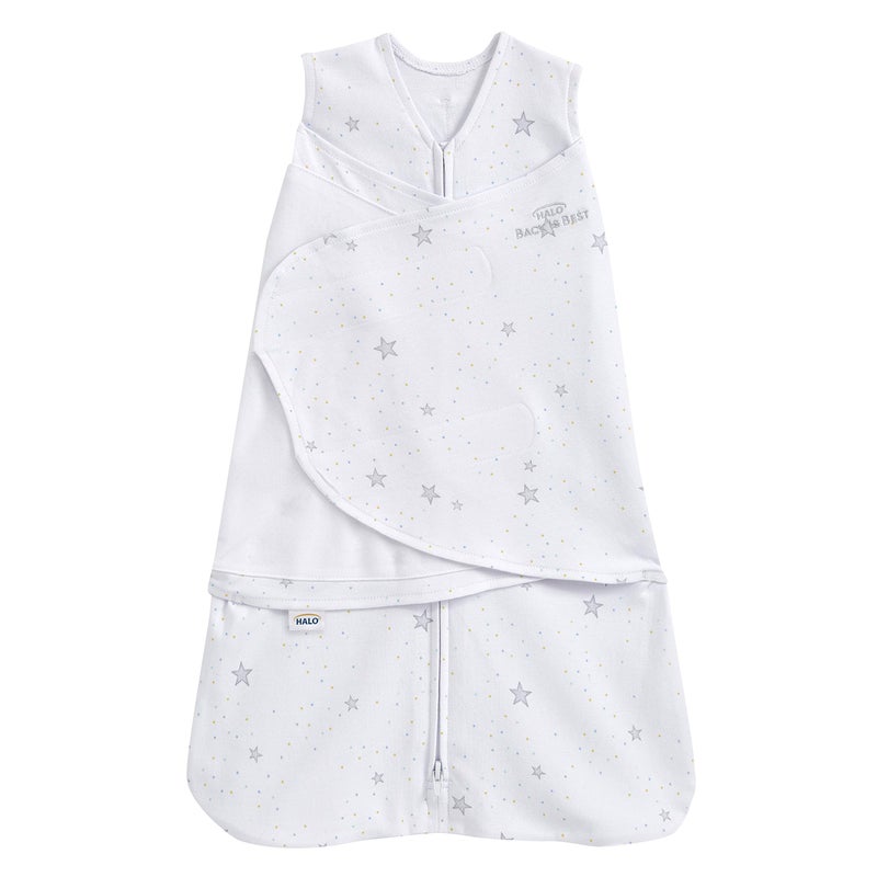 HALO 100% Cotton Sleepsack Swaddle  3-Way Adjustable Wearable Blanket  TOG 1.5  Stardust  Small  3-6 Months - Image 5