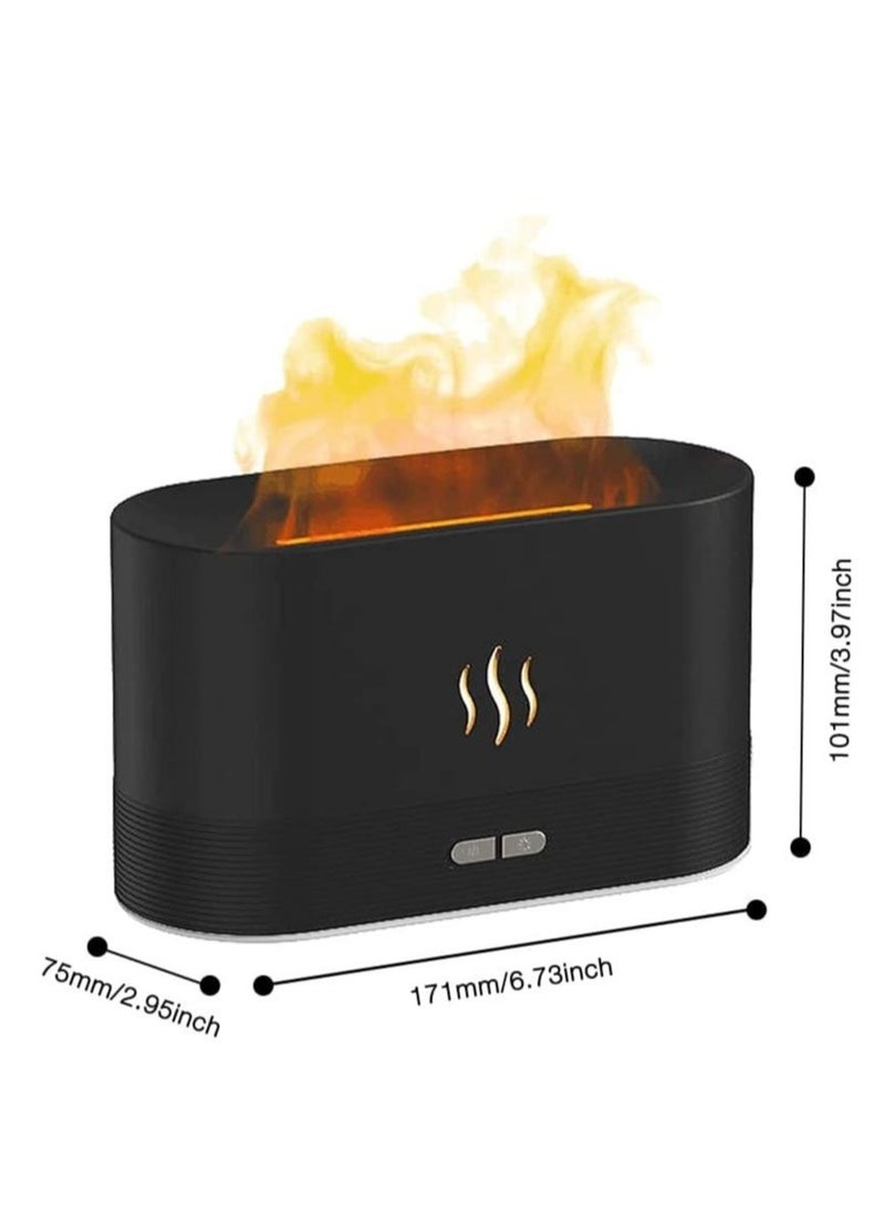Generic - Flame Diffuser Humidifier, Ultra-Silent Cool Mist Air Fire Diffuser, 2 Brightness Night Light & Auto-Off, Essential Oil Aromatherapy Flame Humidifier Aroma Diffuser for Home - Image 1