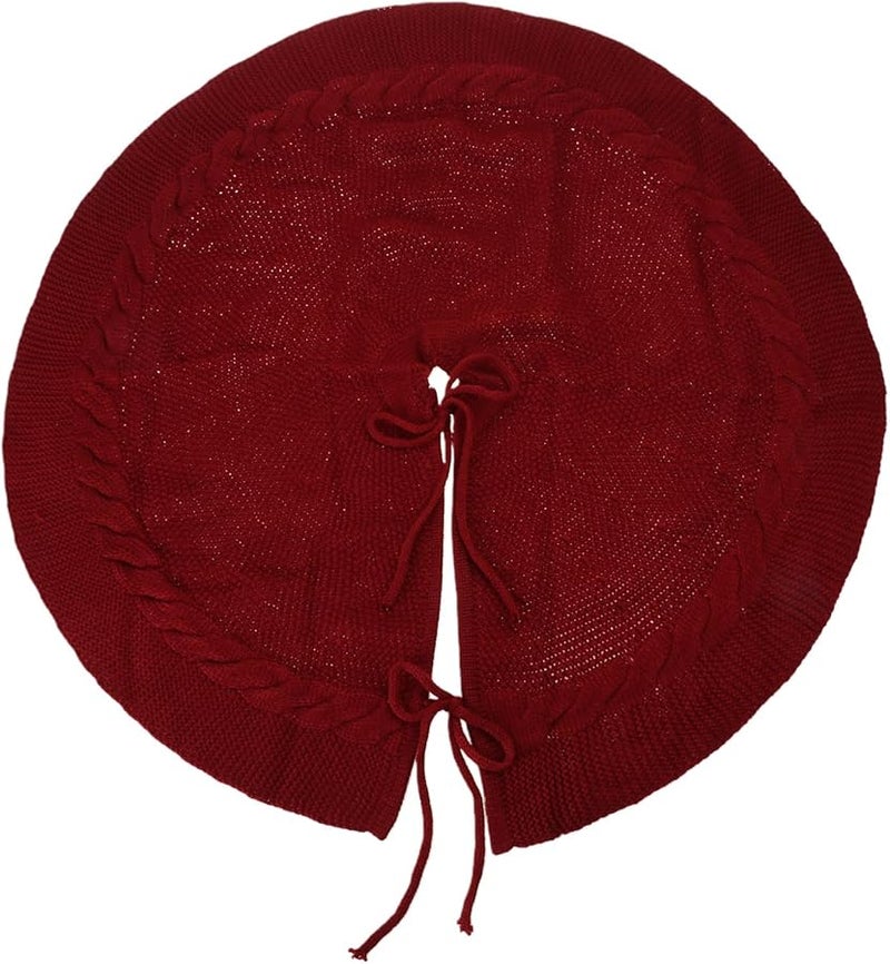 ملحق تنورة شجرة الحياكة المحمولة لتزيين قاعدة شجرة عيد الميلاد الحجم أ - Image 1