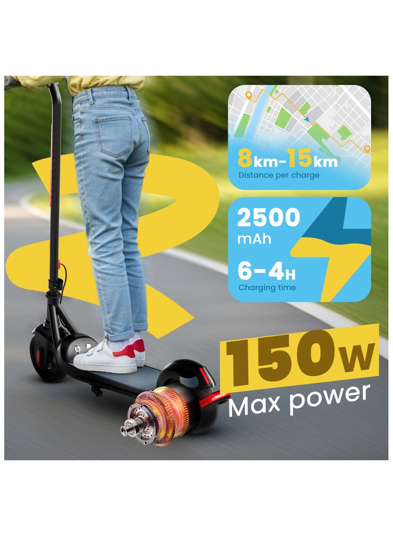 GRAFLO Electric Scooter for Kids – 150W Motor, 16KM/H Max Speed, 7-15KM Range, LED Lights, Rechargeable Battery – Ride On Toy for Boys & Girls, Ages 8+ - Image 5
