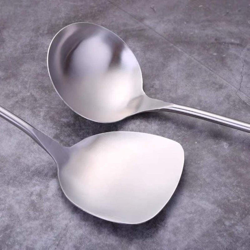 Primetan مجموعة ملاعق تقديم الطهي من الفولاذ المقاوم للصدأ (J- 4PCS مجموعة) - Image 3