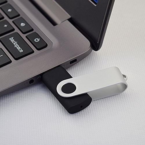 KOOTION 20pcs 1GB USB Flash Drives Bulk Flash Drives 1G Memory Stick Swivel Thumb Drives 2.0, Black, 20 Pack - Image 5