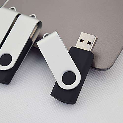 KOOTION 20pcs 1GB USB Flash Drives Bulk Flash Drives 1G Memory Stick Swivel Thumb Drives 2.0, Black, 20 Pack - Image 4