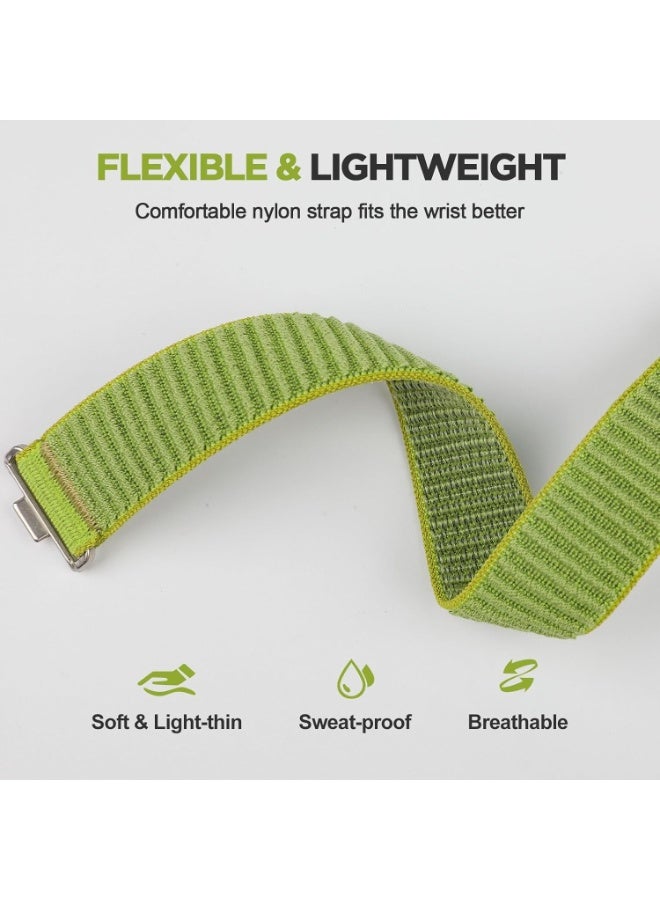 O Ozone For Huawei Watch Fit 3/Fit 4/Fit 4 Pro Watch Strap, Adjustable Nylon Sports Watch Strap Replacement Wristbands for Men & Women- Green, Orange - Image 5