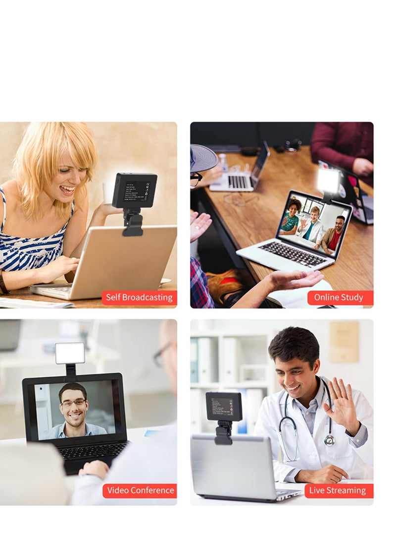 Excefore Video Conferencing Lighting, 3 Light Modes Portable LED Clip for Webcam Zoom Call Lighting Selfie - Image 3