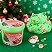 TITRITH Christmas Slime Kit with 3 Pack Butter Slime Red Green White Slime Xmas Stickers and Charms Party Favors Gift for Girls and Boys Super Soft and NonSticky DIY Surprise Slime Stocking Stuffers - Image 4