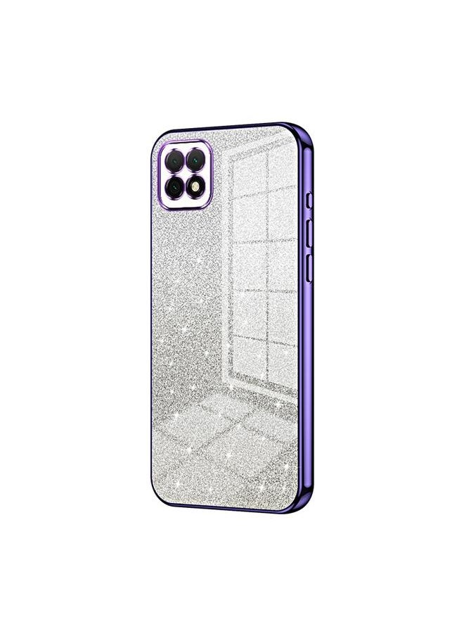 Zaboon Case For Huawei Enjoy 20 / nova Y60 Gradient Glitter Powder Electroplated Phone Case  - Image 1